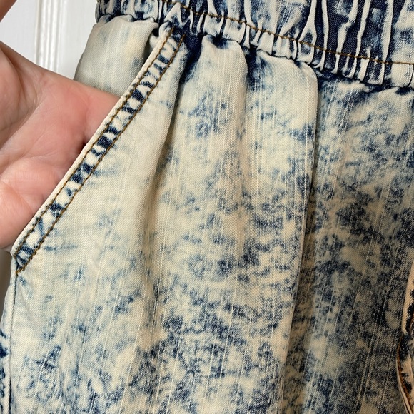 Roma Premium Collection Acid Wash Jogger Crop Pants Sz L - Picture 8 of 10